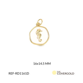 Dije covergold caballito de mar 16x14.5mm x und