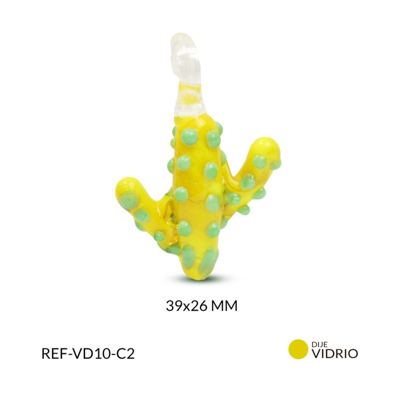 Dije vidrio cactus 39x26mm x und