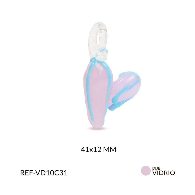 Dije vidrio cactus 41x12mm x und