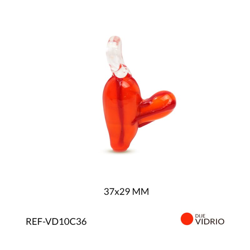 Dije vidrio cactus 37x29mm x und