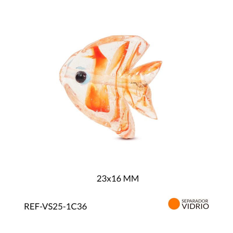 Separador vidrio pez 23x16mm x und