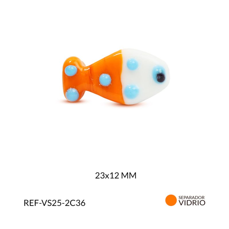 Separador vidrio pez 23x12mm x und