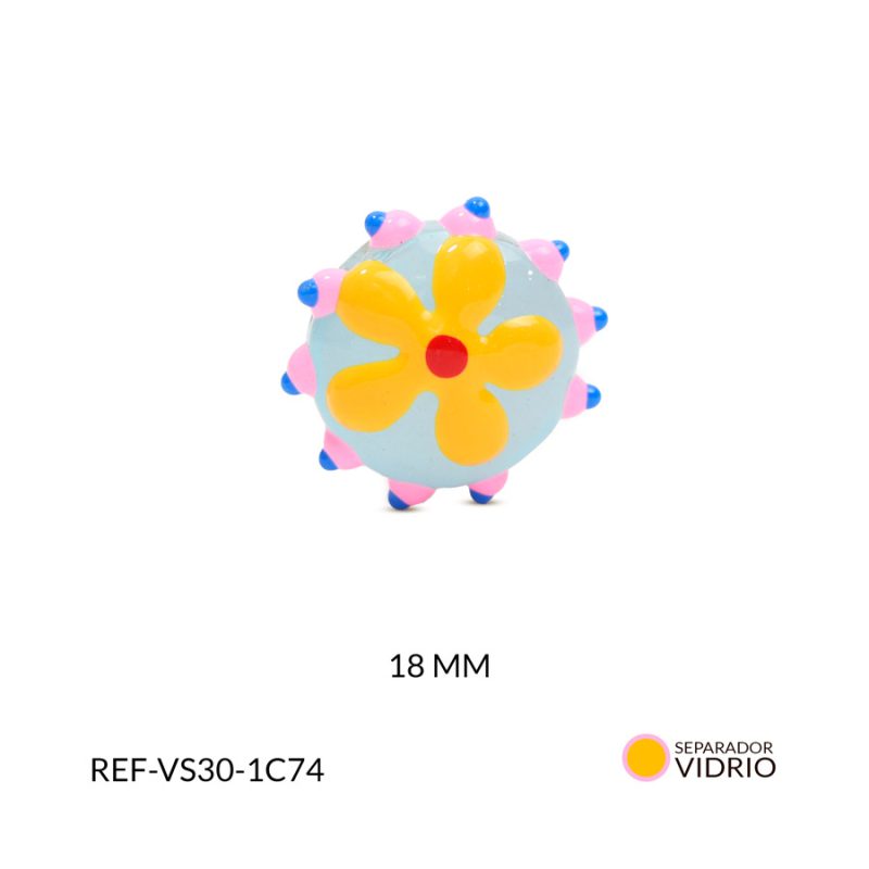 Separador vidrio flor 18mm x und