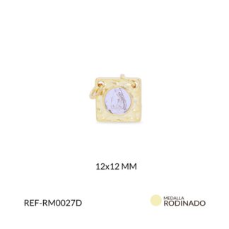 Medalla rodinado virgen 12x12mm x und