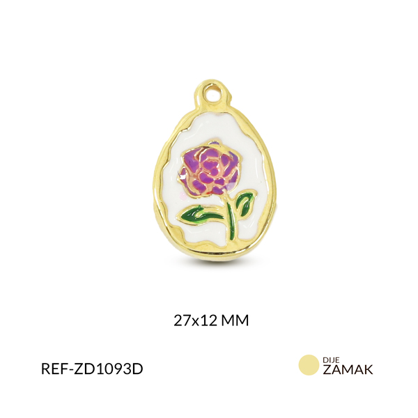 Dije zamak rosa 27x12mm x und