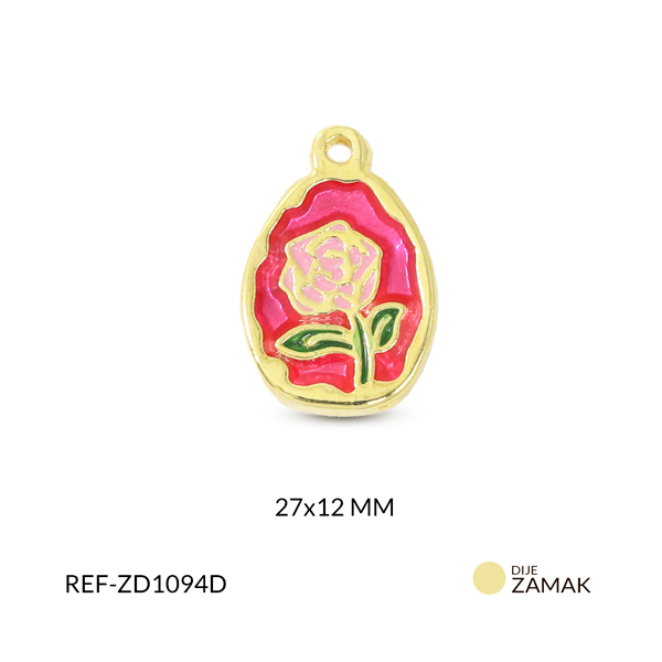 Dije zamak rosa 27x12mm x und