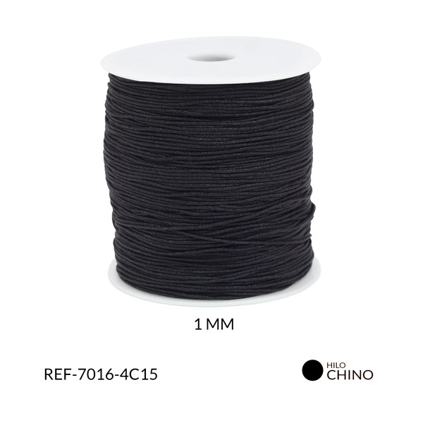 Hilo chino negro 1mm rollo x270 metros