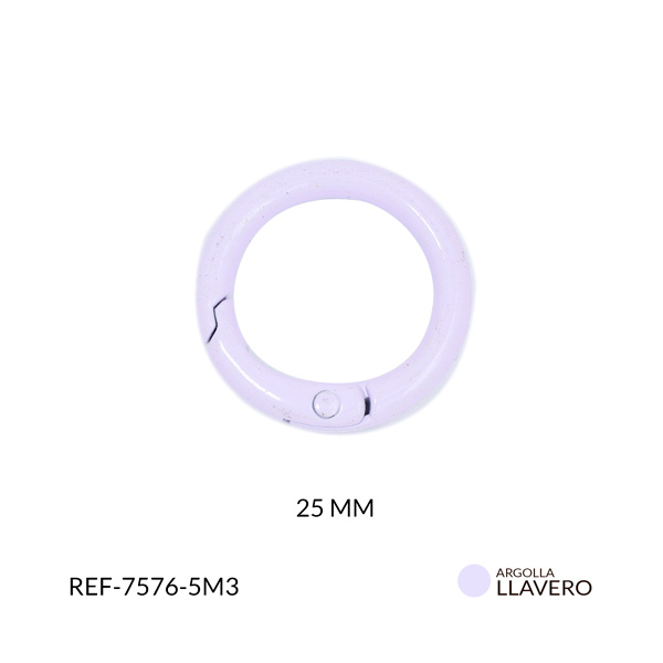 Argolla llavero redondo en hierro lila 25mm x und