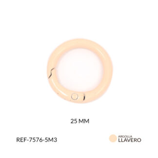 Argolla llavero en hierro beige 25mm x und
