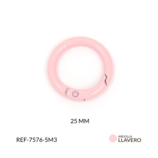 Argolla llavero en hierro salmon 25mm x und