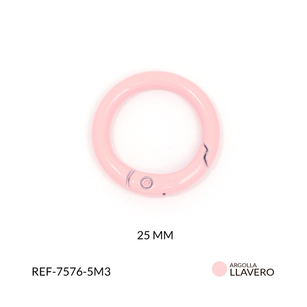 Argolla llavero redondo en hierro salmon 25mm x und