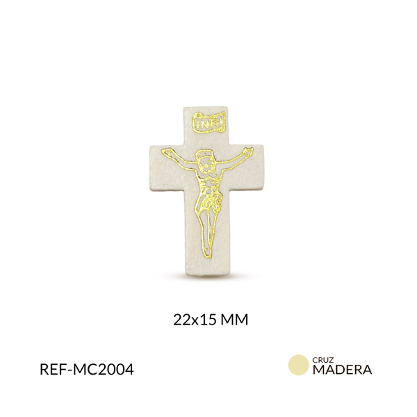 Cruz madera beige 22x15mm x12und
