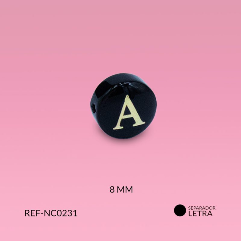 Separador nácar letra A 8mm x und