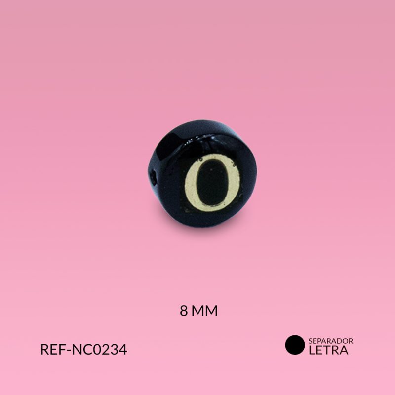 Separador nácar letra O 8mm x und