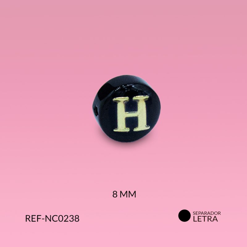 Separador nácar letra H 8mm x und
