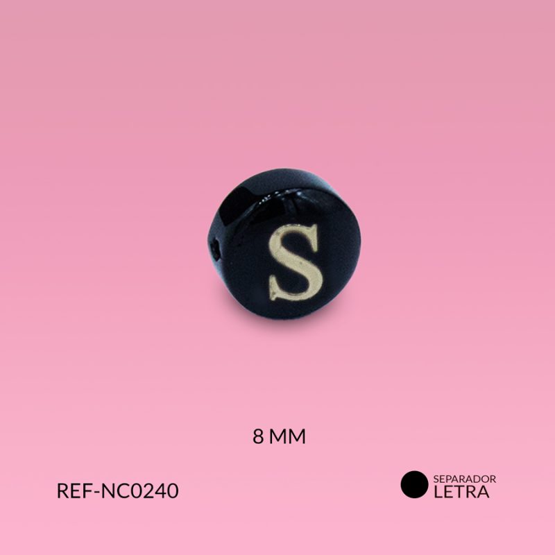 Separador nácar letra S 8mm x und