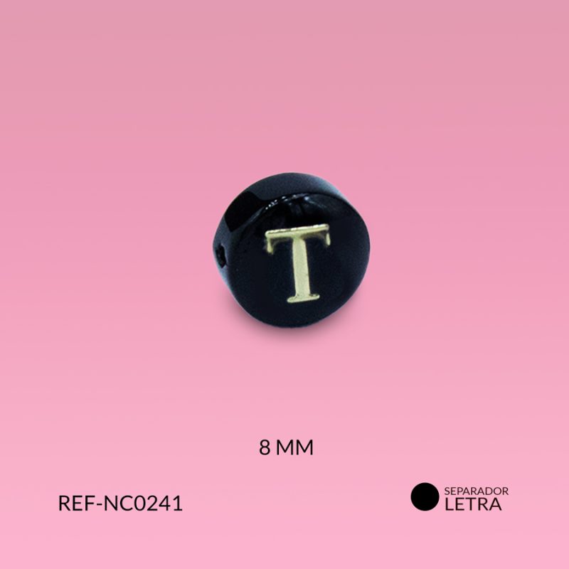 Separador nácar letra T 8mm x und