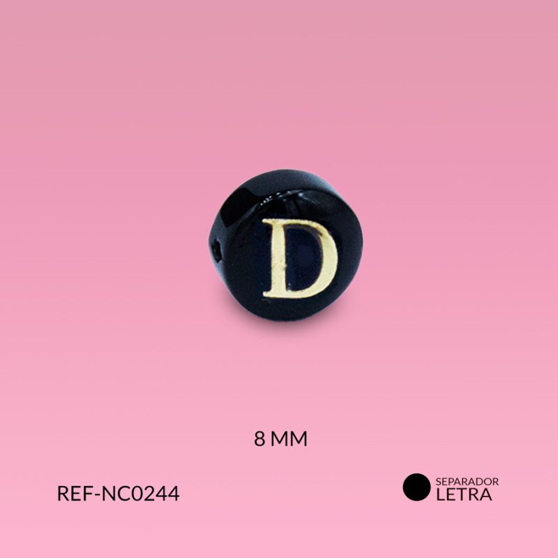 Separador nácar letra D 8mm x und