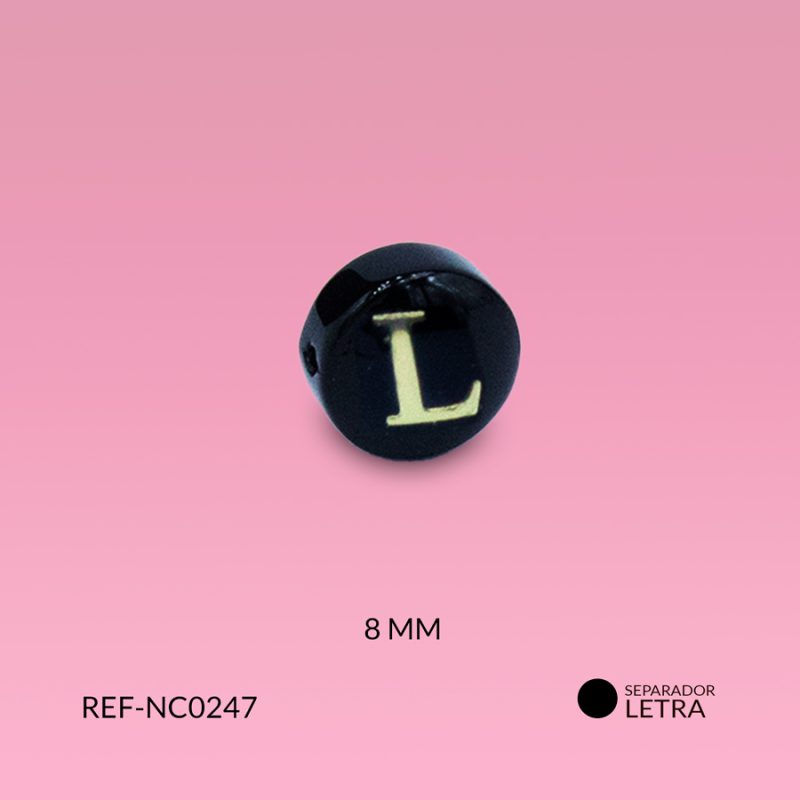 Separador nácar letra L 8mm x und