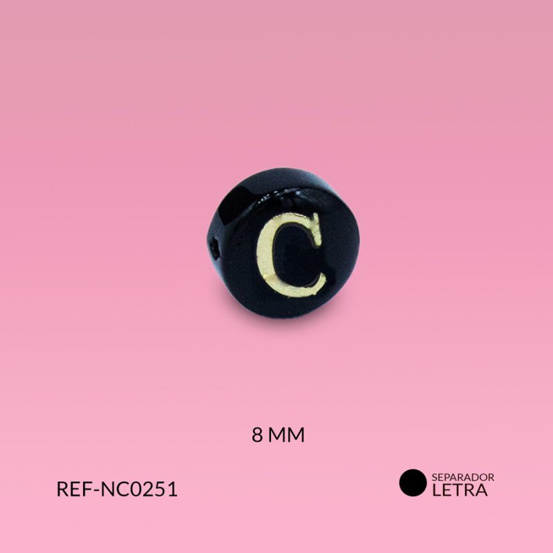 Separador nácar letra C 8mm x und