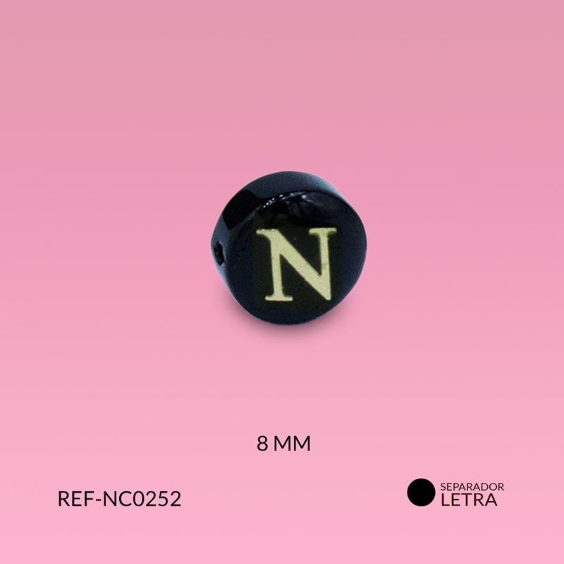Separador nácar letra N 8mm x und