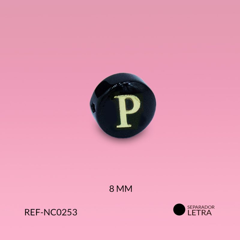 Separador nácar letra P 8mm x und