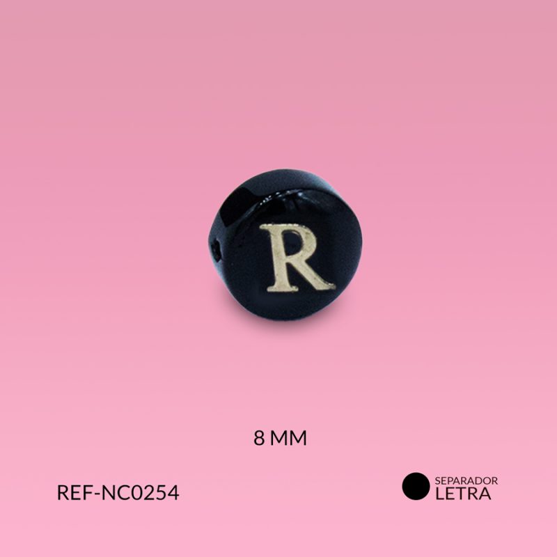 Separador nácar letra R 8mm x und