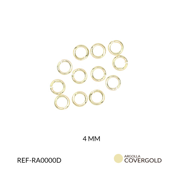Argolla covergold 4mm cal 0.8mm x12 unidades