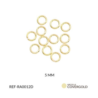 Argolla covergold 5mm cal 1mm x 12 unidades