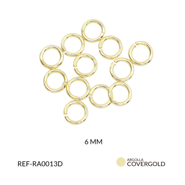 Argolla covergold 6mm cal 1.0mm x12 unidades