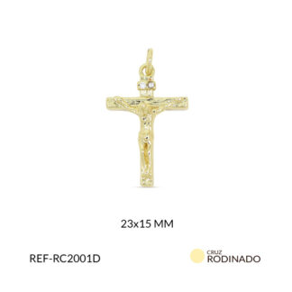 Cristo rodinado circón plateado 23x15mm x und