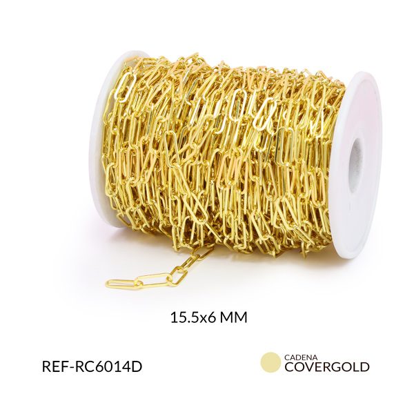 Cadena covergold eslabón ovalado 15.5x6mm x metro