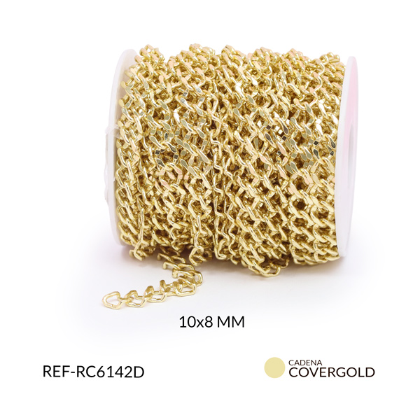 Cadena covergold eslabón rombo 10x8mm x 50cm