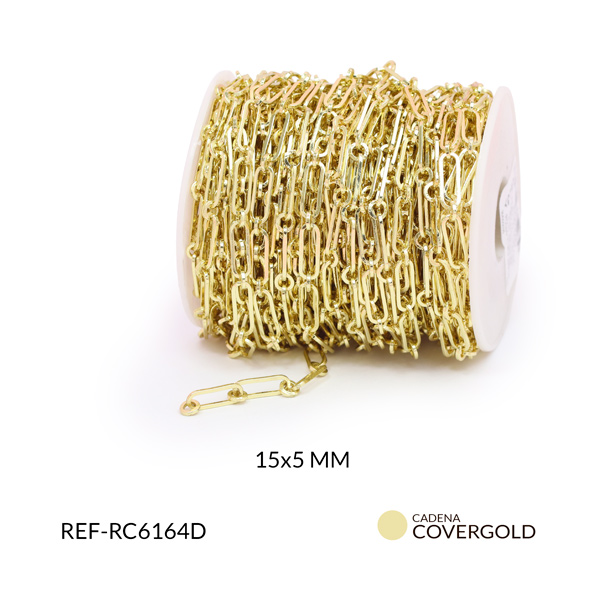 Cadena rodinado eslabón redondo 5mm x 50cm