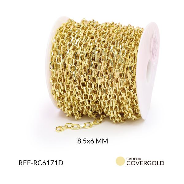 Cadena covergold eslabón ovalada 8.5x6mm x 50cm