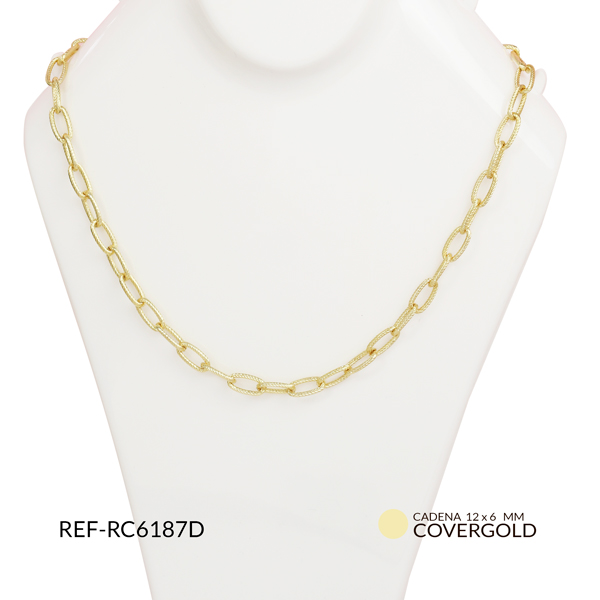 Cadena covergold eslabón ranurado 12x6mm x und