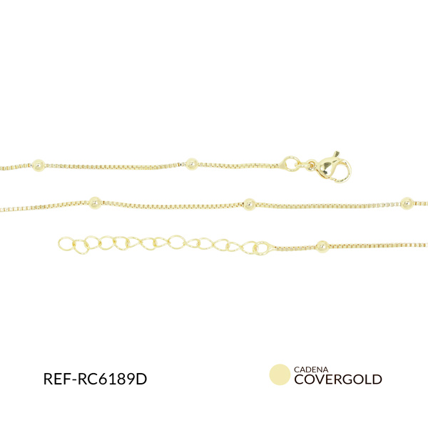 Cadena covergold veneciana con balin x und