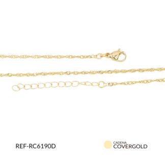Cadena covergold singapur 45cm con extensión x und
