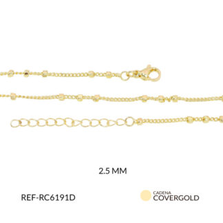 Cadena covergold escalera trio cubo 45cm 2.5mm x und