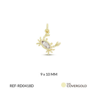 Dije covergold cangrejo 9x10mm x und