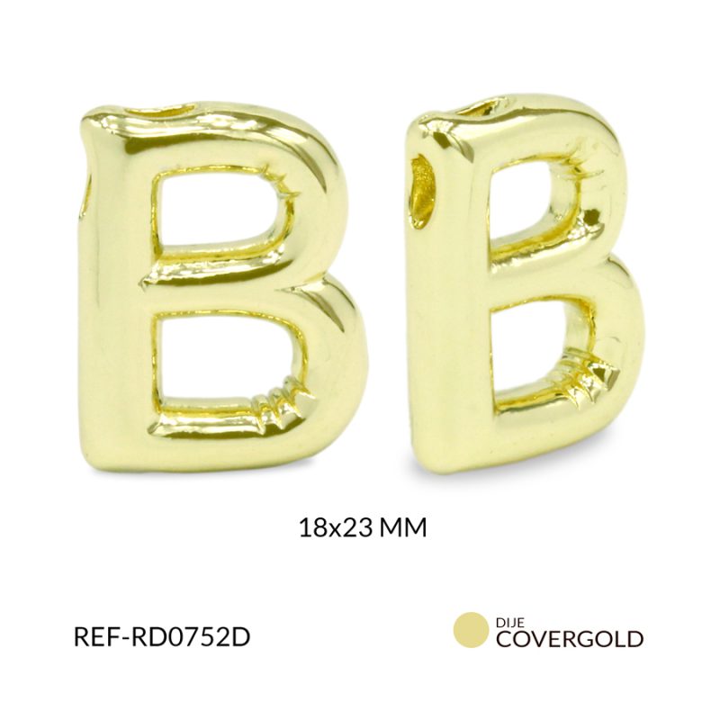 Dije covergold letra B 23x22mm x und