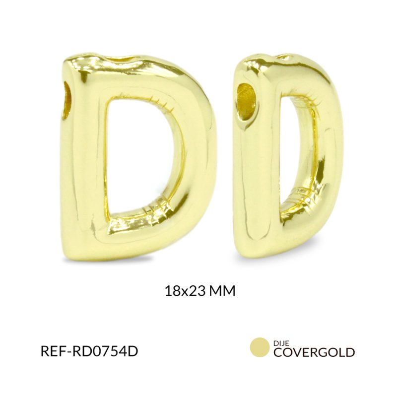 Dije covergold letra D 23x22mm x und