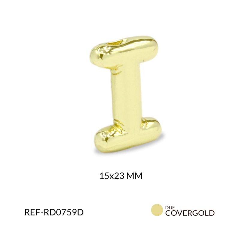 Dije covergold letra I 23x22mm x und