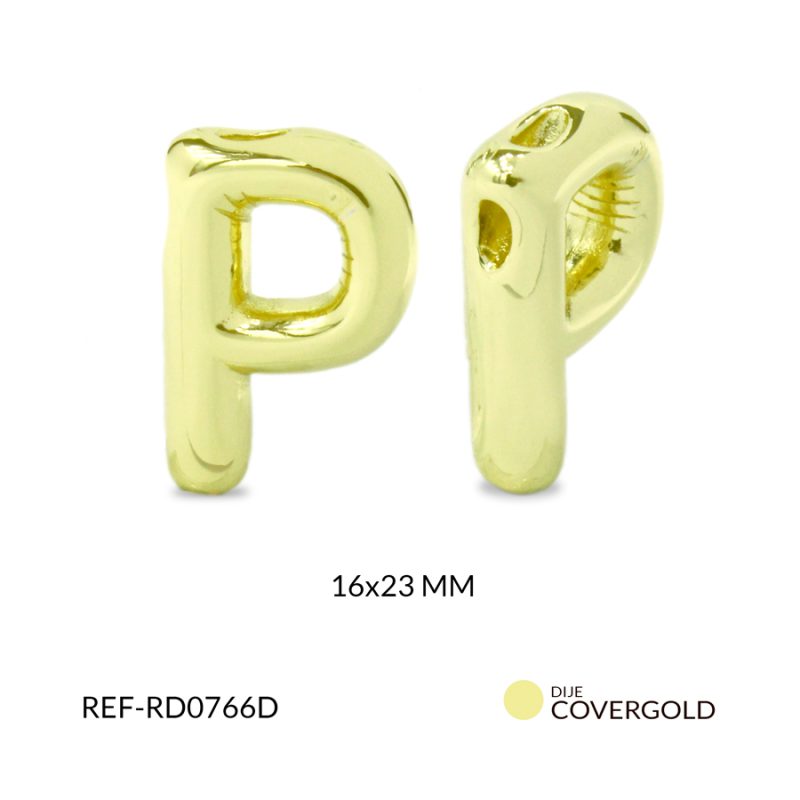 Dije covergold letra P 23x22mm x und
