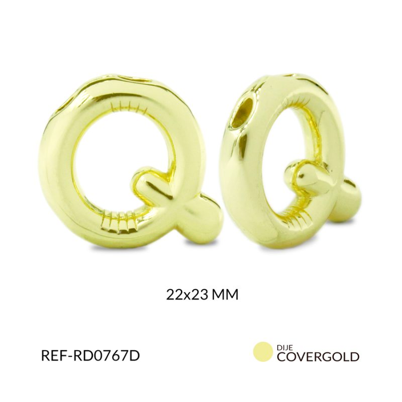 Dije covergold letra Q 23x22mm x und