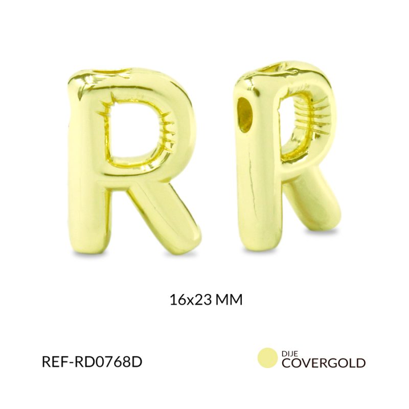 Dije covergold letra R 23x22mm x und
