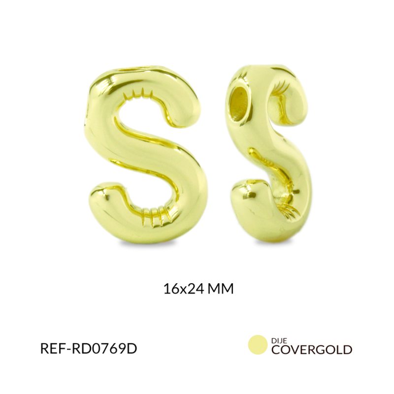 Dije covergold letra S 23x22mm x und