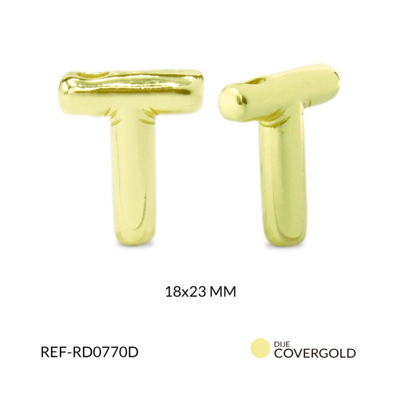Dije covergold letra T 23x22mm x und