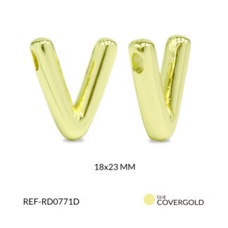 Dije covergold letra V 23x22mm x und