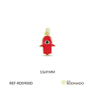 Dije rodinado mano 13x9mm x und